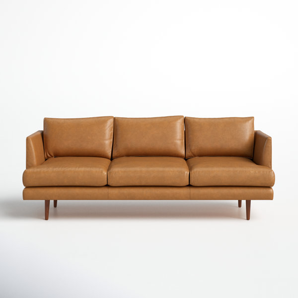 AllModern Miller 84'' Leather Sofa Wayfair